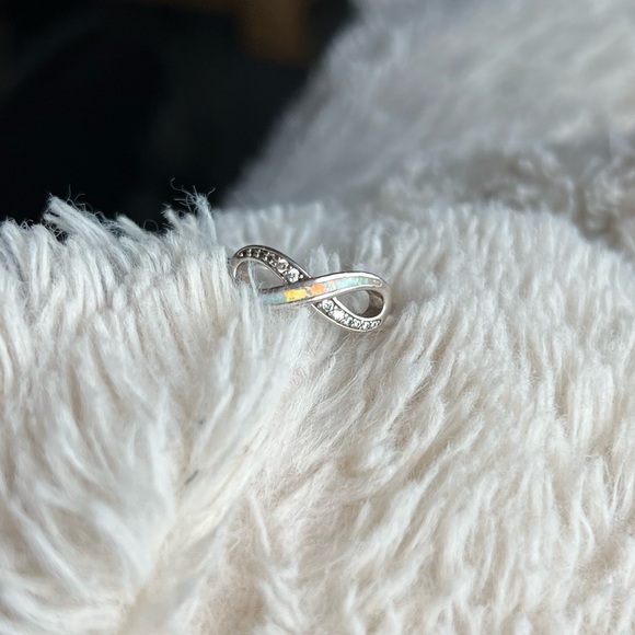 Opal Infinity Ring - Picture 2 of 7